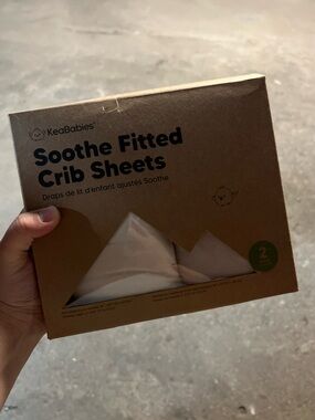 KeaBabies Soothe Fitted Crib Sheets – Cream